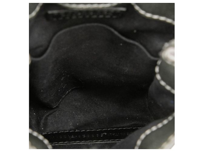 Balenciaga Porta-cellulare Shopping Logo Mini in vernice argento - vista 4