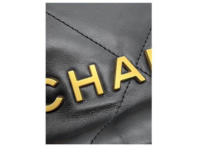 Borsa Chanel 22 Mini in vitello lucido nero - vista 10