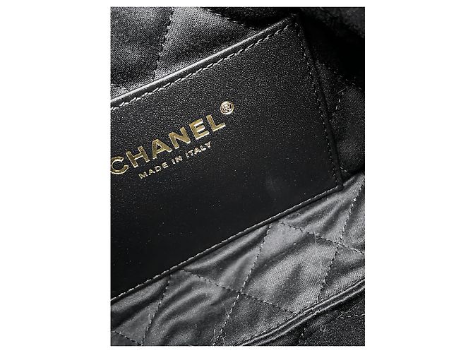 Borsa Chanel 22 Mini in vitello lucido nero - vista 7