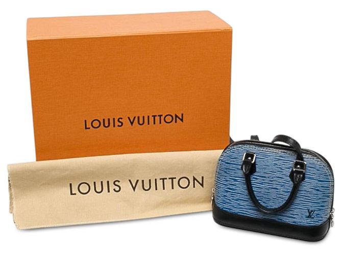 Louis Vuitton Blue Epi Denim Nano Alma - vista 7