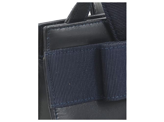Salvatore Ferragamo Ferragamo Vara Bow Satchel aus schwarzem Leder - Ansicht 14