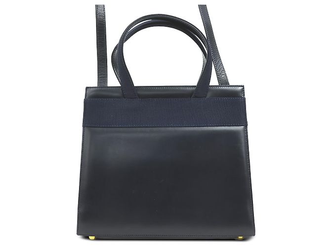 Salvatore Ferragamo Ferragamo Vara Bow Satchel aus schwarzem Leder - Ansicht 2