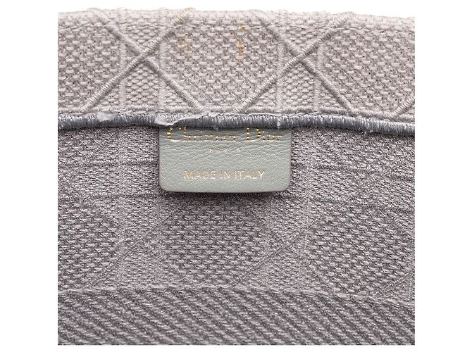 Dior Gray Medium Cannage Embroidered Book Tote - vista 5