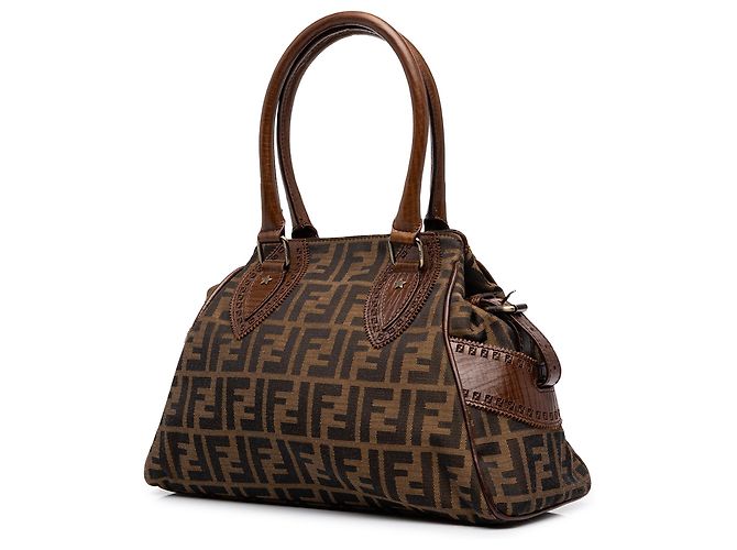 Fendi Brown Zucca Canvas Etniko Handtasche - Ansicht 2