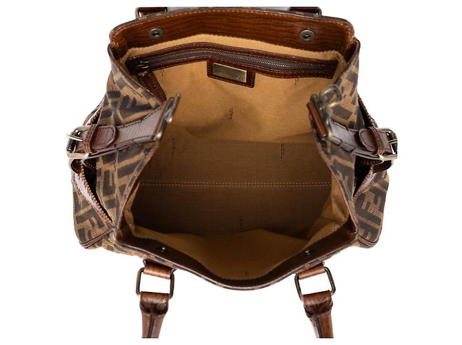 Fendi Brown Zucca Canvas Etniko Handtasche - Ansicht 4