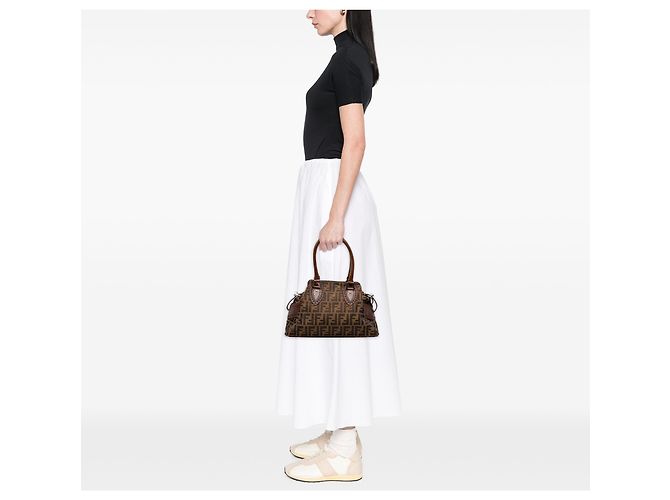 Fendi Brown Zucca Canvas Etniko Handtasche - Ansicht 6