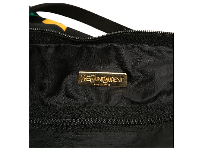 Autre Marque Saint Laurent Black Printed Nylon Love Card Tote Negro - vista 5