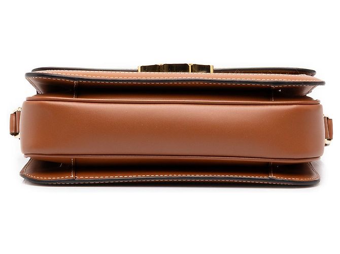 Céline Celine Beige Classique Canvas and Calfskin Triomphe Crossbody - vista 3