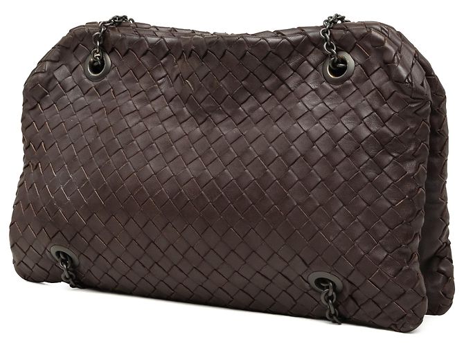 Borsa a tracolla Duo Bottega Veneta in Nappa Intrecciato marrone - vista 2