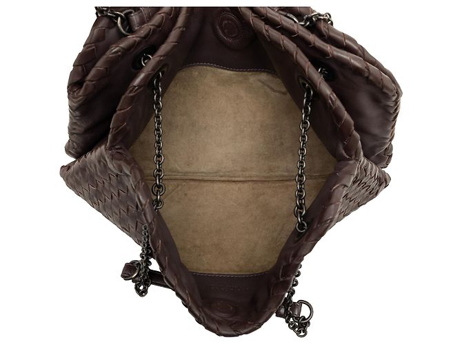 Borsa a tracolla Duo Bottega Veneta in Nappa Intrecciato marrone - vista 4