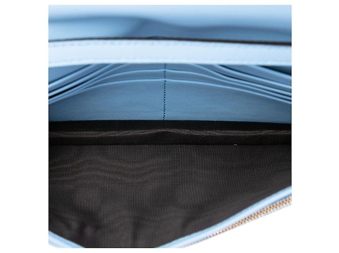 Portafoglio con tracolla Gucci Blue Microguccissima - vista 4