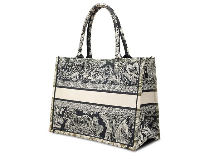 Dior Blue Medium Canvas Embroidered Reverse Dioriviera Toile De Jouy Book Tote Blau Marineblau - Ansicht 2