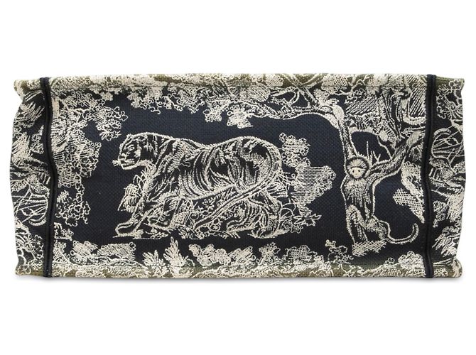 Dior Blue Medium Canvas Embroidered Reverse Dioriviera Toile De Jouy Book Tote Blau Marineblau - Ansicht 3