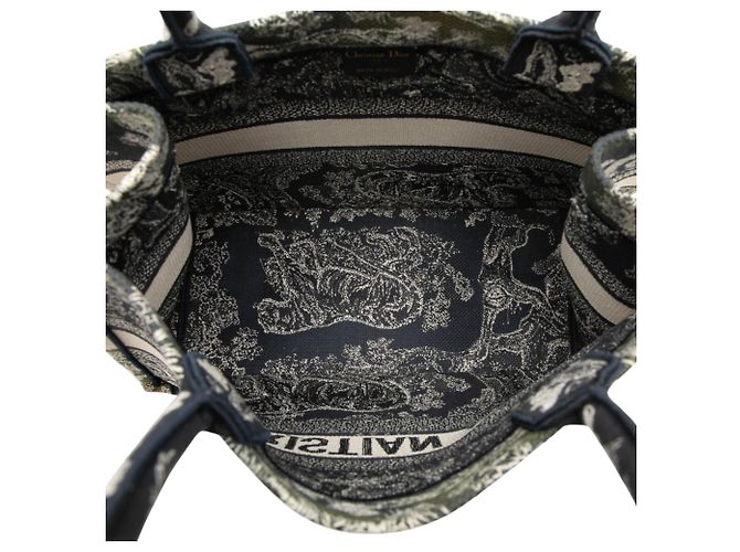 Dior Blue Medium Canvas Embroidered Reverse Dioriviera Toile De Jouy Book Tote Blau Marineblau - Ansicht 4