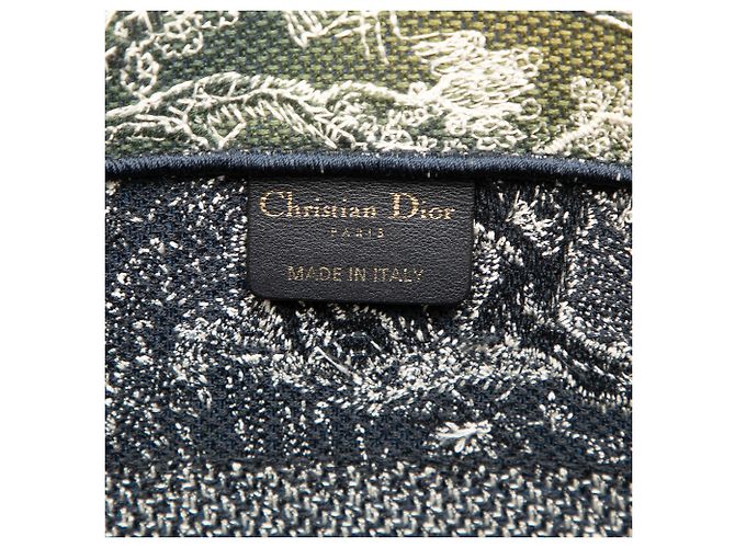 Dior Blue Medium Canvas Embroidered Reverse Dioriviera Toile De Jouy Book Tote Blau Marineblau - Ansicht 5