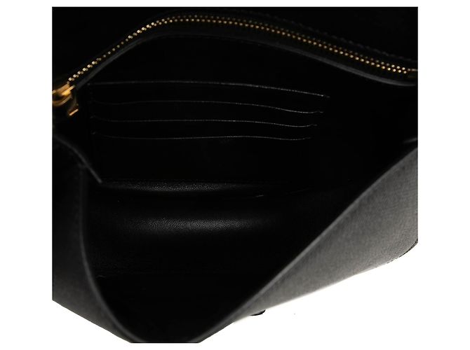 Céline Celine Black Small Grained Calfskin Trotteur Crossbody - vista 4