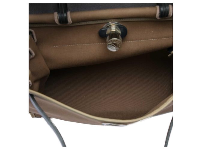 Hermès Brown Toile Herbag Zip 31 Braun Taupe - Ansicht 4