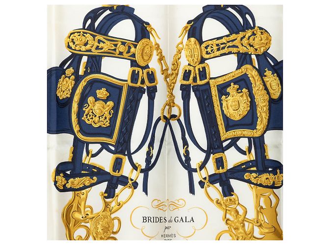 Foulard di seta Hermès White Brides de Gala 90 - vista 7