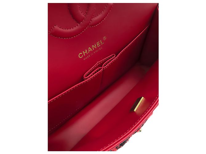 Chanel Red Medium Classic Tweed Double Flap - Ansicht 4