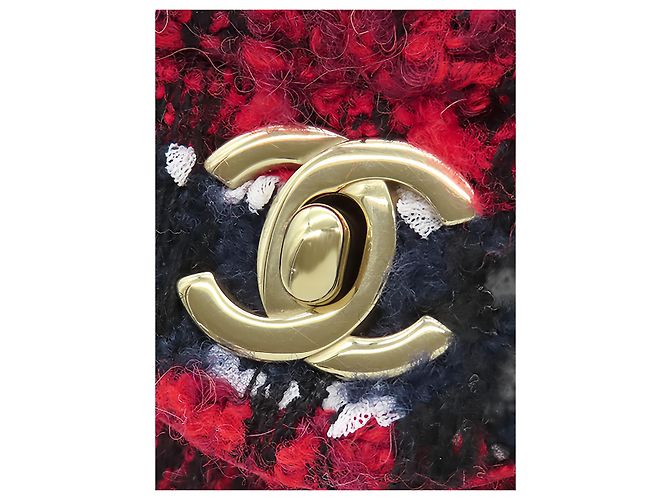 Chanel Red Medium Classic Tweed Double Flap - Ansicht 5