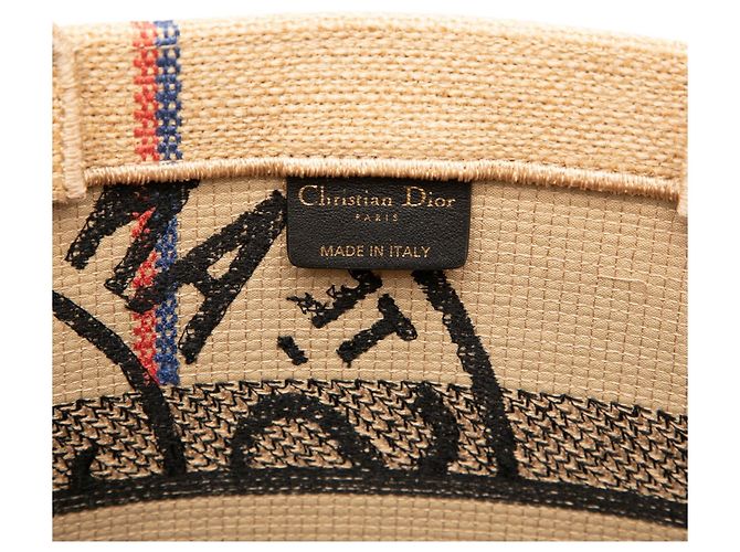 Dior Book Tote Medium de yute bordado Beige - vista 5