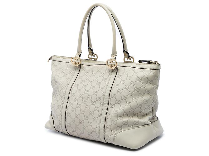 Borsa Tote Gucci White Guccissima Lovely - vista 2