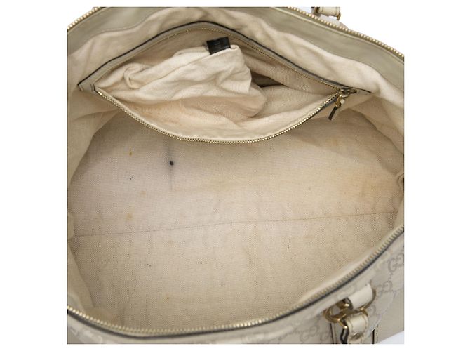 Borsa Tote Gucci White Guccissima Lovely - vista 4