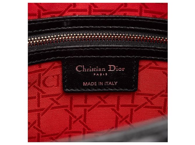 Dior Black Large Lambskin Cannage Lady Dior - vista 5