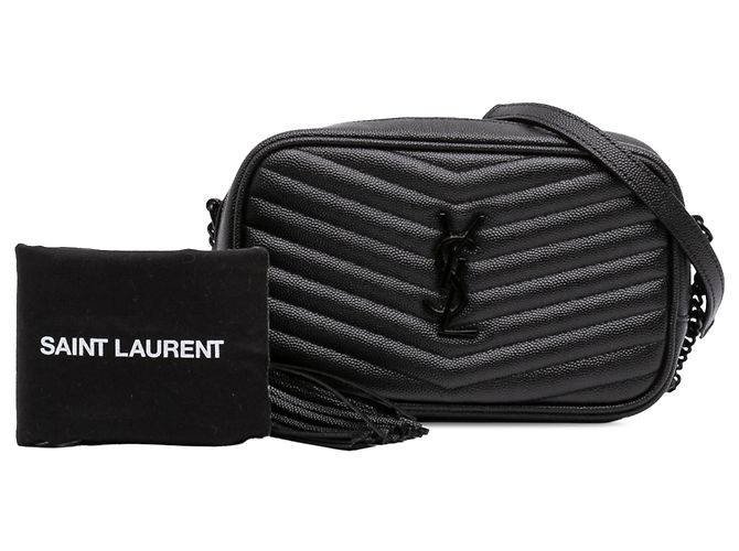 Autre Marque Borsa Lou Camera Saint Laurent Mini Grain de Poudre Monogramma Monocromatica Nera - vista 7