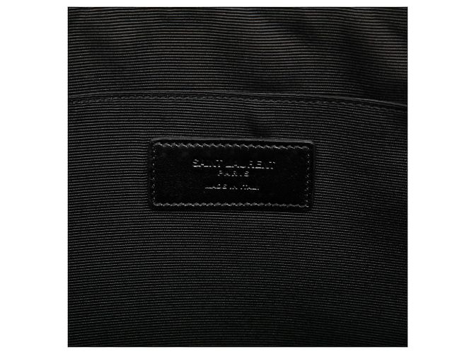 Autre Marque Portadocumenti Saint Laurent in pelle embossed effetto coccodrillo nero - vista 5
