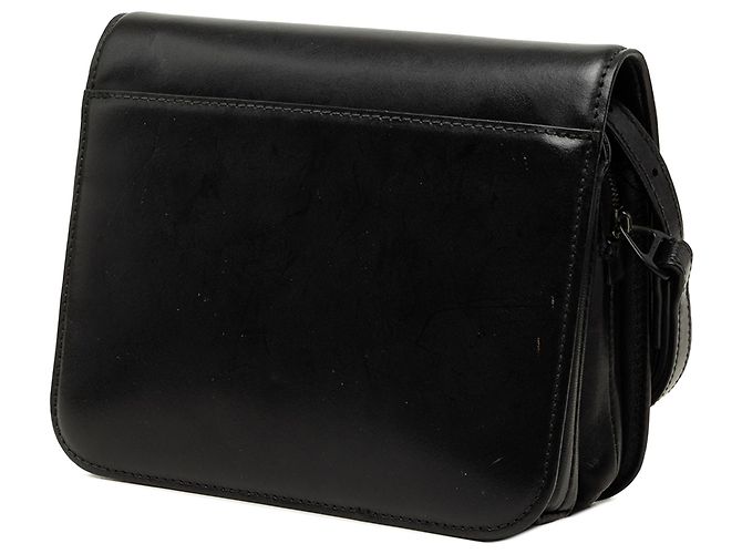 Balenciaga B Borsa a tracolla in pelle nera Nero - vista 2