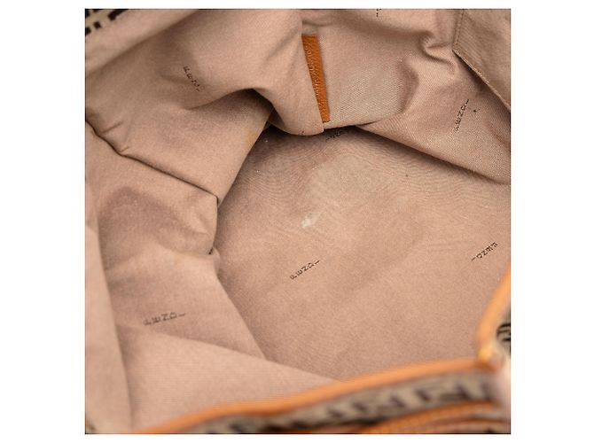 Borsa Tote Fendi Beige Zucchino Canvas - vista 6