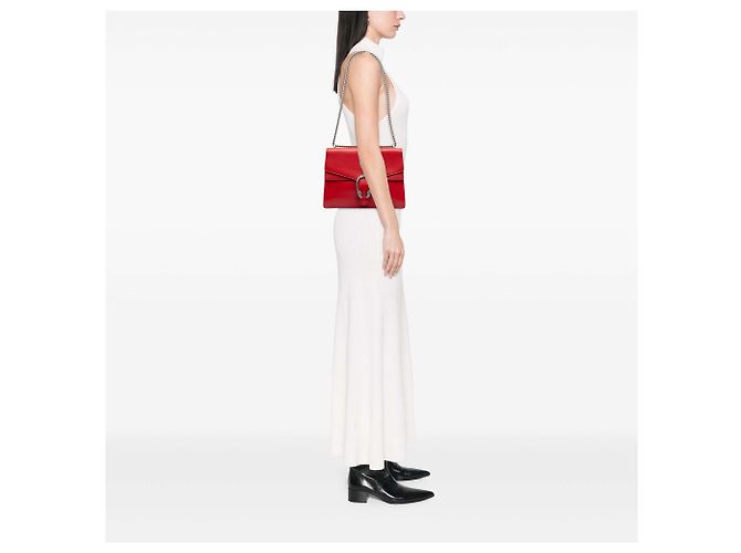 Borsa a tracolla Dionysus Gucci rossa media in pelle di vitello - vista 6