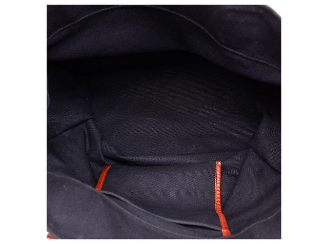 Hermès Blue Toile Etriviere Shopping Tote Blau Marineblau - Ansicht 4