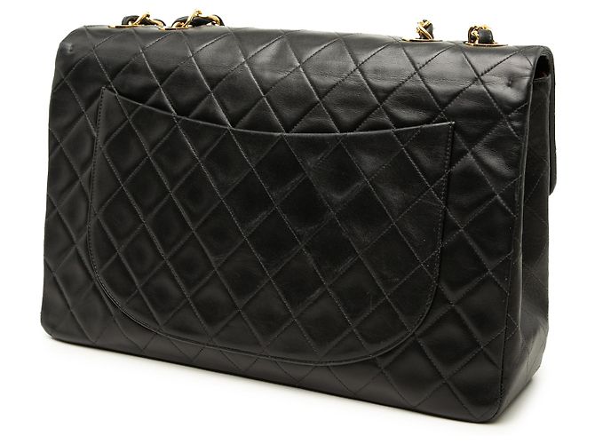 Chanel Black Maxi XL Classic Lambskin Single Flap - vista 2
