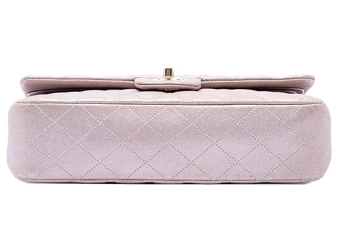 Chanel Pink Medium Classic Iridescent Lambskin Double Flap - vista 3