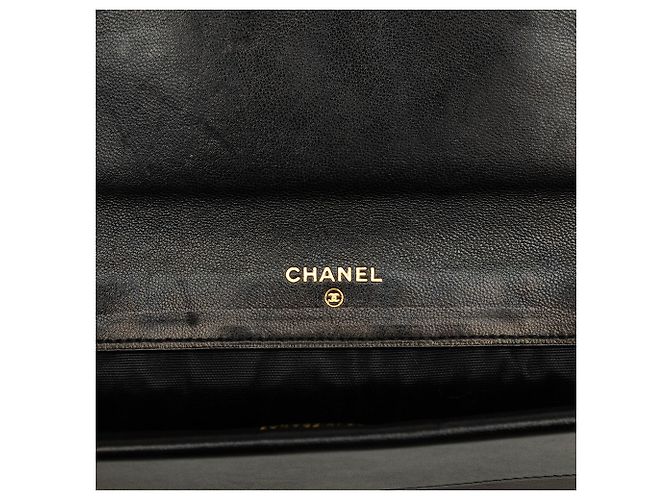 Cartera larga Chanel Black CC Lambskin Stitched Double Flap - vista 6