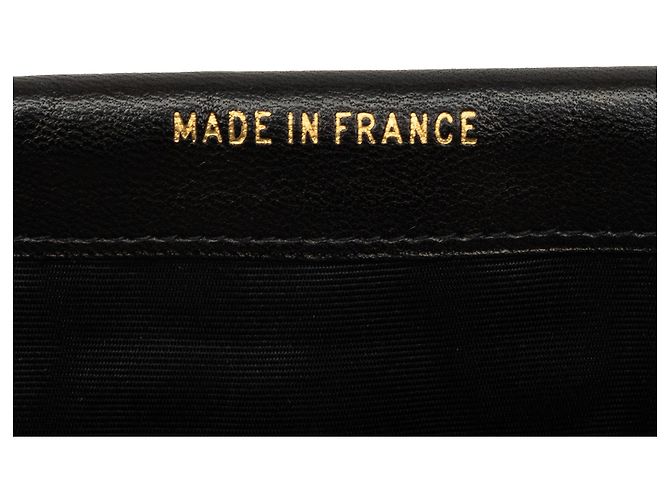 Cartera larga Chanel Black CC Lambskin Stitched Double Flap - vista 7