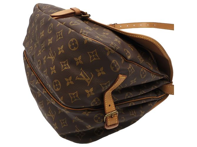Louis Vuitton Brown Monogram Saumur 35 Marron - vue 14