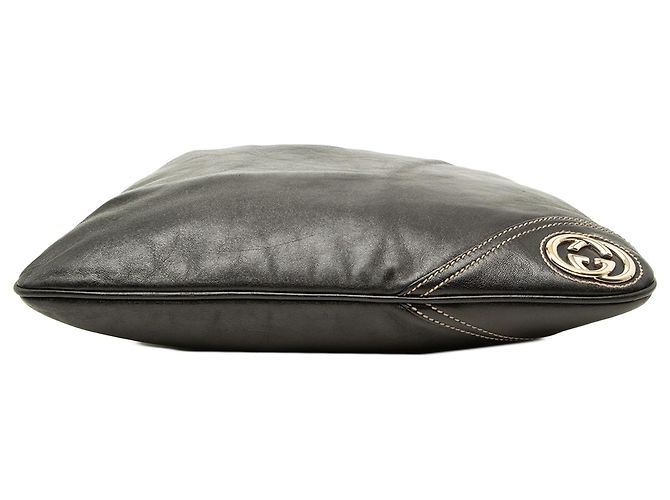 Gucci New Britt Hobo in pelle di vitello nera - vista 3
