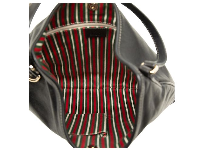 Gucci New Britt Hobo in pelle di vitello nera - vista 4