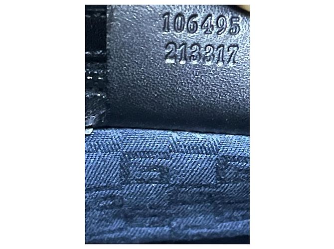 Borsa Hobo Gucci in tela nera con manico superiore in legno - vista 10