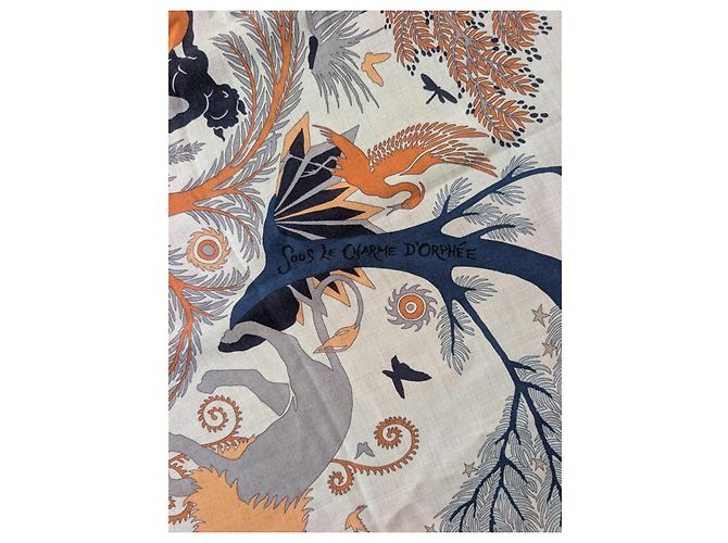 Hermès Sous le Charme d'Orphée 140 Chal Cachemira Seda - vista 12
