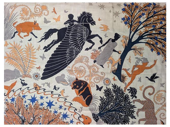 Hermès Sous le Charme d'Orphée 140 Chal Cachemira Seda - vista 16
