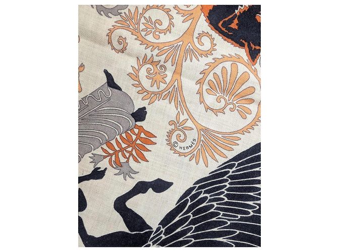 Hermès Sous le Charme d'Orphée 140 Chal Cachemira Seda - vista 7
