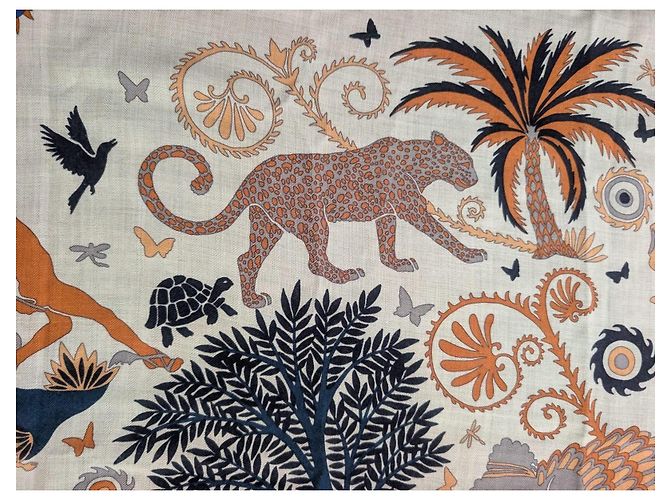 Hermès Sous le Charme d'Orphée 140 Chal Cachemira Seda - vista 8