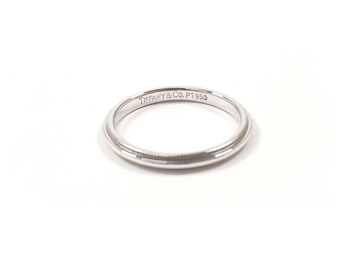 Autre Marque Anello Fascia Milgrain Tiffany & Co. in Platino 950 - vista 3