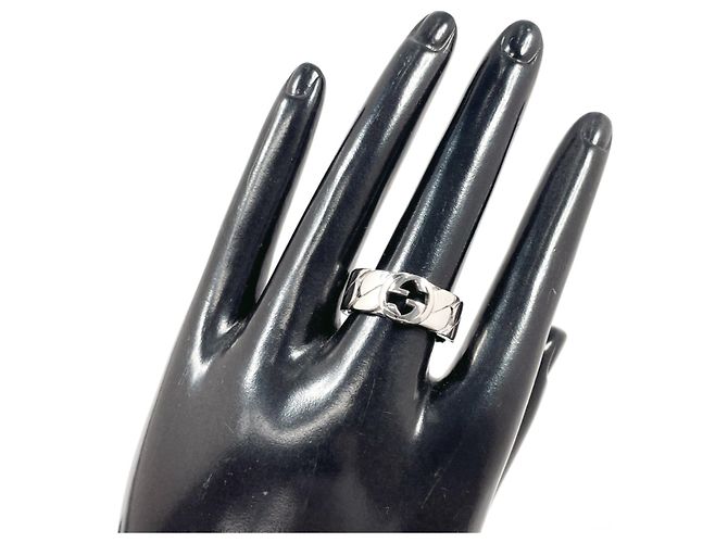 Gucci Interlocking G Band Ring Silber - Ansicht 8