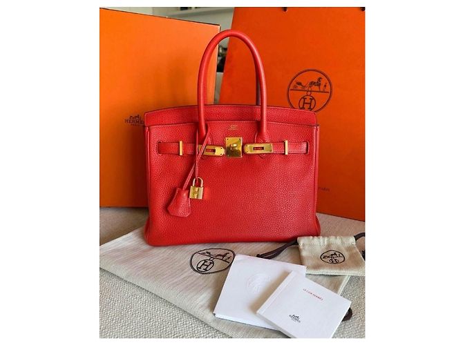 Borsa a mano Hermès Birkin 30 in pelle Togo - vista 2