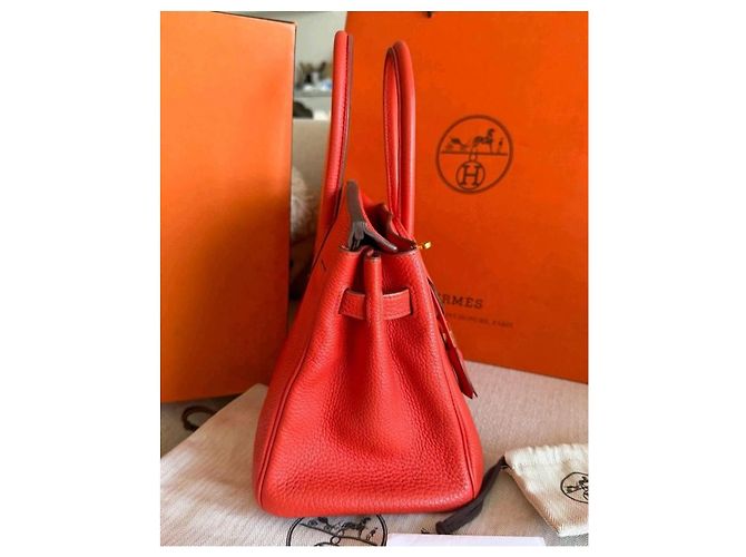 Borsa a mano Hermès Birkin 30 in pelle Togo - vista 5